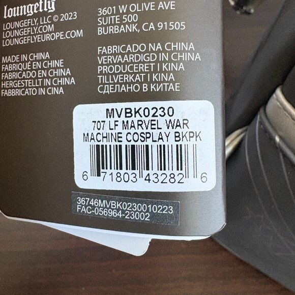Marvel Light Up War Machine Cosplay Loungefly Mini Backpack NWT - Picture 4 of 8
